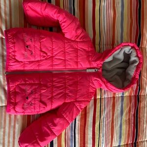 2T girl pink cat pocket coat